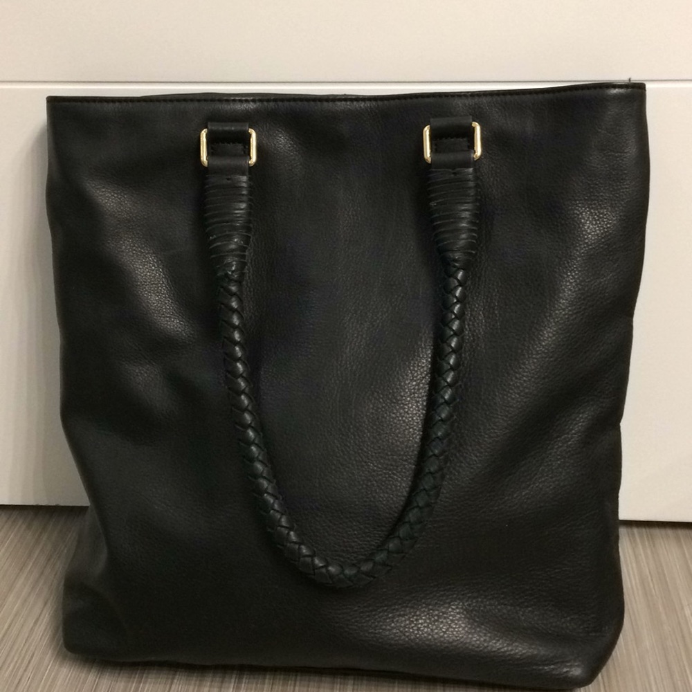 Margot Black Leather Tote